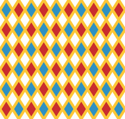 Sticker - Creative design of harlequin rhombuses seamless texture