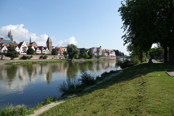 Sticker - Donau in Ulm mit Metzgerturm