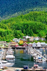 boats in the water at ketchikan