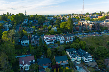 Wall Mural - The Queen Anne neighborhood in the City of Seattle