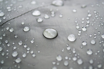 Drops of water on grey surface