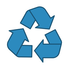 Sticker - arrows recycle symbol ecology icon