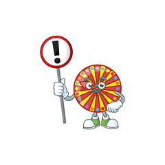 Sticker - Cartoon character design of wheel fortune rise up a broad