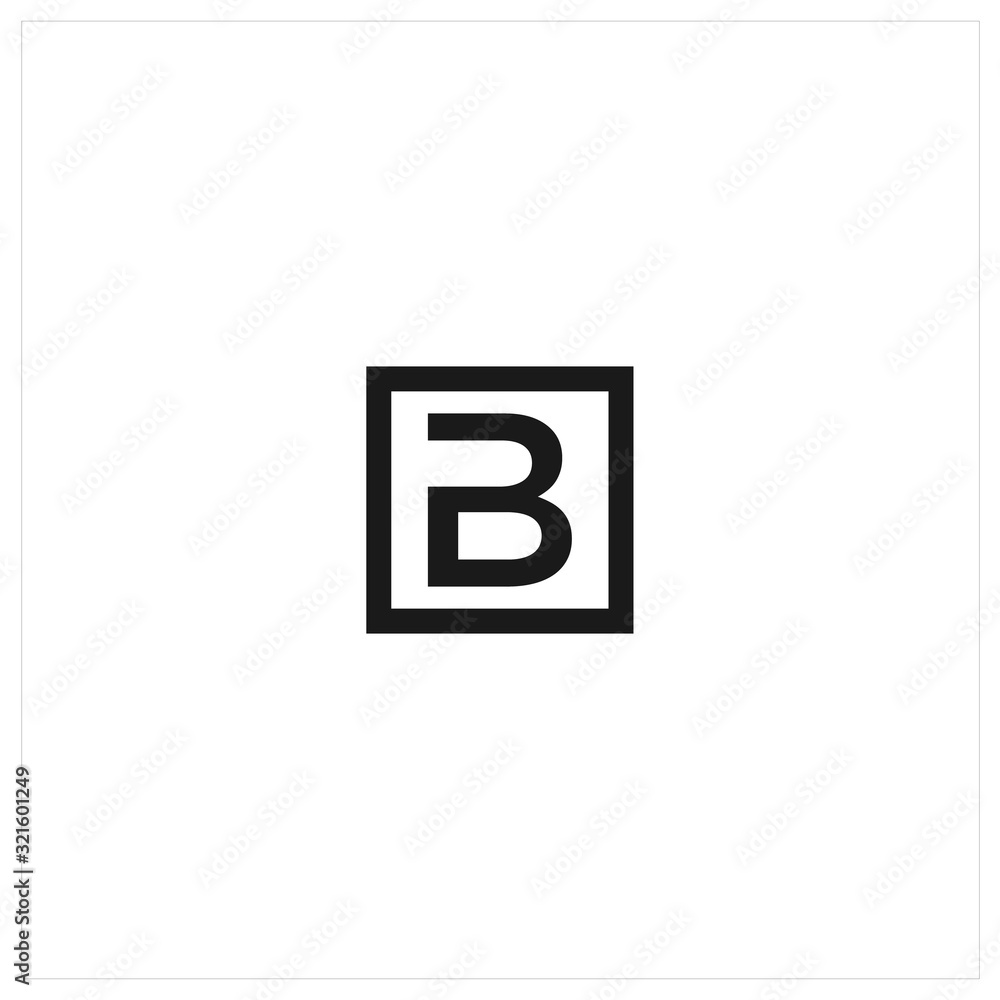 Initial Letter B logo icon design template elements - vector Stock ...