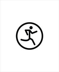 Sticker - running man icon,vector best flat icon.