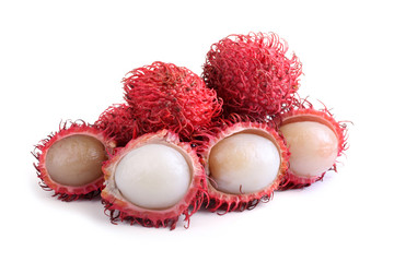 Wall Mural - Rambutan and peeled rambutans