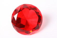 Red Diamond On White Surface