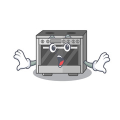 Poster - Kitchen stove mascot design concept with a surprised gesture