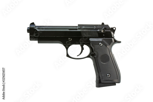 Cuadros en Lienzo Toy gun isolated on white background