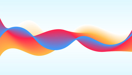 Sticker - vibrant dynamic wave background in modern style