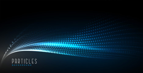 abstract digital technology particle wave background design