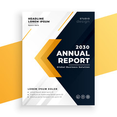 Wall Mural - elegant yellow business annual report template design