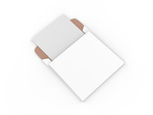 Blank Letter Paper C4 Envelope Front View. A4 C4, A5 C5, A3 C3 Template. 3d Illustration