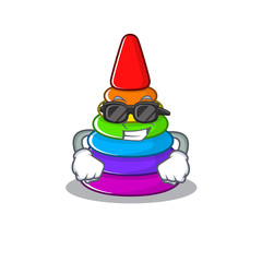 Sticker - Super cool toy pyramid character wearing black glasses