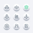 © nexusby - team management, HR, people interacting line icons set