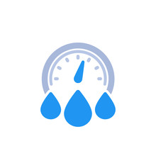 Water Consumption Icon On White
