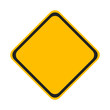 © StockBURIN - Road traffic sign, blank road sign, yellow road sign, isolated on white background, vector image