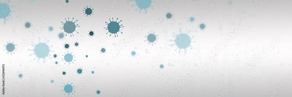Coronavirus abstract background. Medical Genetics Bacteriological Microorganism. - obrazy, fototapety, plakaty 