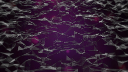 Wall Mural - abstract polygonal geometric surface looking like cracked glass particles or crystals in sea waves m