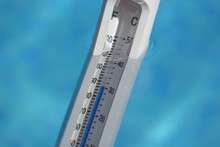 Water Thermometer In Swimming Pool, Temperature Over 30