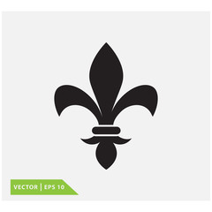 Fleur de lis icon vector logo template