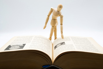 old books on white background