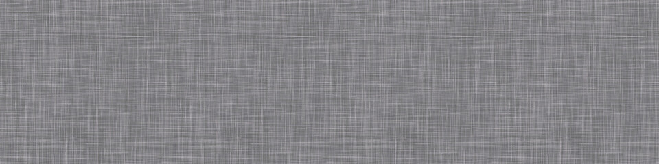 natural anthracite gray french woven linen texture border background. old raw flax fibre seamless ba