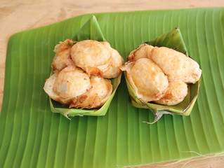 Kanom Krok, Dessert of Thai traditional sweetmeat or Thai Pancake