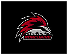 Porcupine Esport Gaming Mascot Logo Template Vector. Modern Porcupine Logo Vector