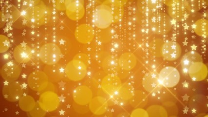 Wall Mural - yellow rain particles golden background abstract