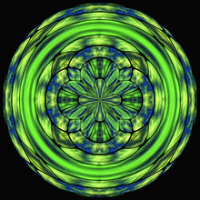 Abstract Green Circle Pattern