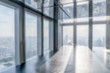 © Summit Art Creations - Blur background of empty office interior in city downtown. Modern workplace and conference hallway.