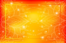 Colorful Orange Gradient Background. Lotus Flower. Vector Illustration.Perfect For Card, Banner, Template, Decoration, Print, Cover, Web.