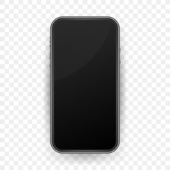 Wall Mural - smartphone mockup. cellphone frame with blank display isolated templates. vector stock illustration.