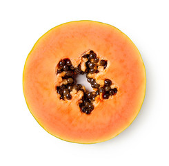 Poster - Slice of fresh ripe papaya fruit