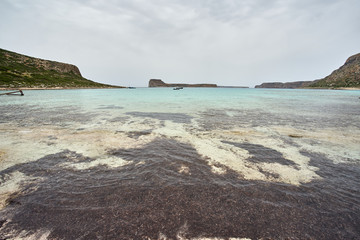 Balos Lagoon. Coast of Crete island in Greece.