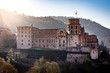 Heidelberg castle at sunset, sunrise, germany