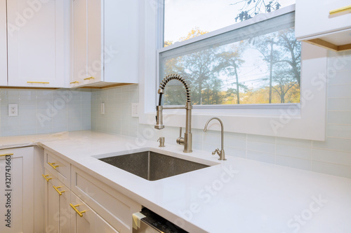 Cuadros en Lienzo New classic kitchen in modern style a new sink in kitchen