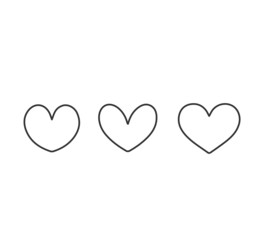 Collection of heart illustrations, Love symbol icon set, love symbol