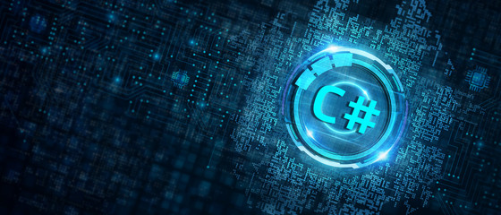 Software, web development, programming concept. Programming languages java and program. Software development. C#