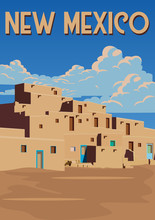 New Mexico Vector Illustration Background