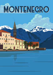 montenegro vector illustration background