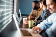 © Yakobchuk Olena - Silhouette of businessman that working at his project