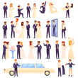 © nsit0108 - Groom icons set. Cartoon set of groom vector icons for web design