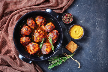 Brown Sugar Mustard Chicken thighs, top view