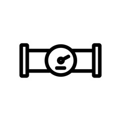 Wall Mural - Plumbing pipe icon vector. Thin line sign. Isolated contour symbol illustration