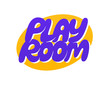 © yurazaga - Play Room vector inscription. Handmade lettering signboard.