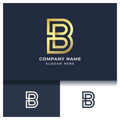 Wall Mural - letter B monogram logo design