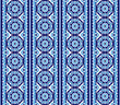 © jelisua88 - Ceramic tile border pattern. Islamic, indian, arabic motifs. Damask border seamless pattern. Porcelain ethnic bohemian background.