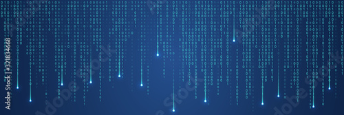 Fotomural Abstract technology binary code background